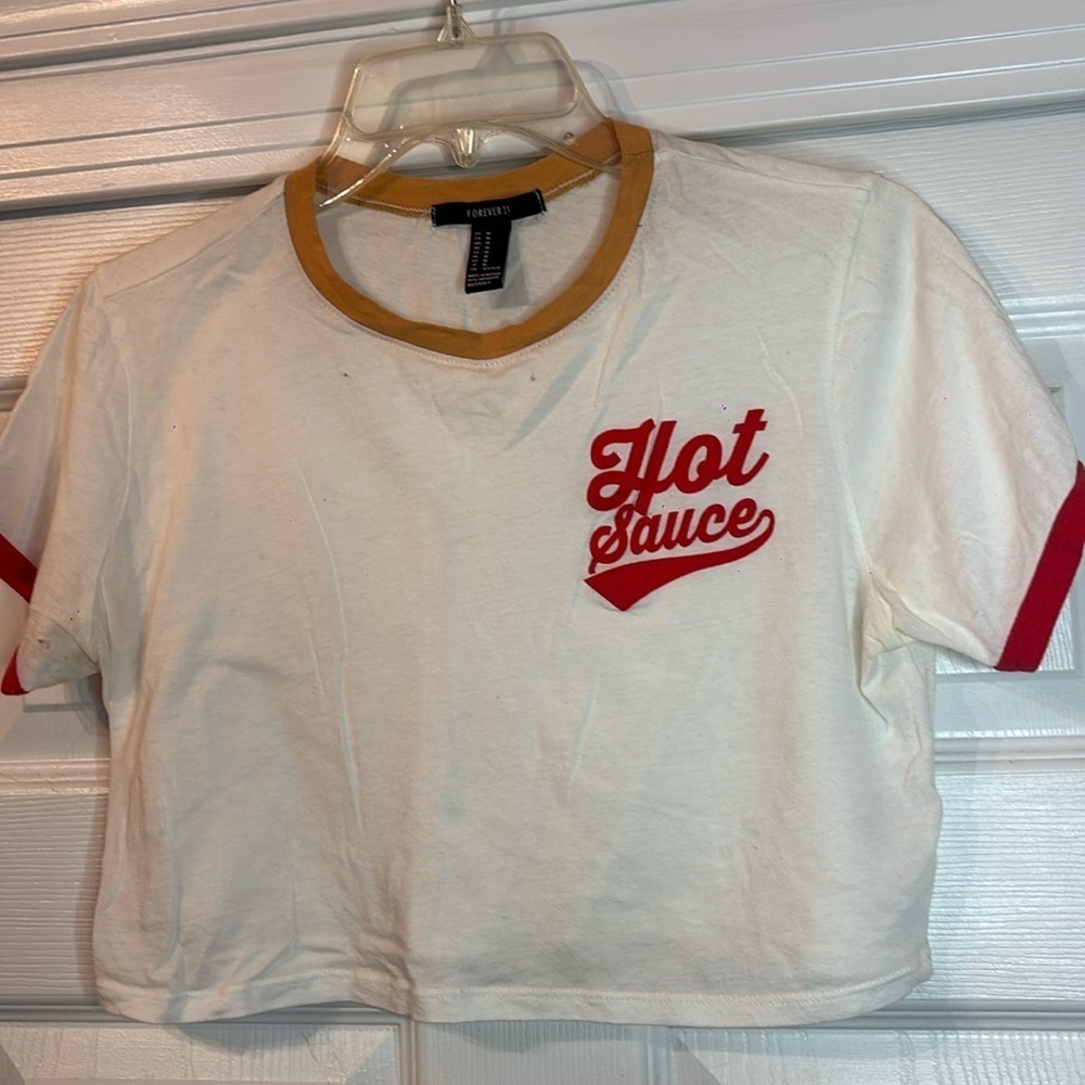Forever 21 Hot Sauce Crop Top - size M